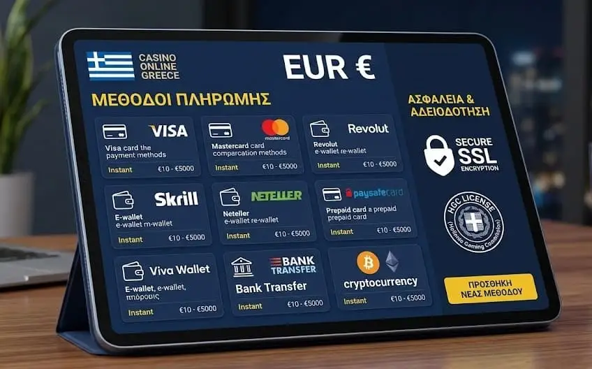 Casino online Greece – μέθοδοι πληρωμής και ασφάλεια