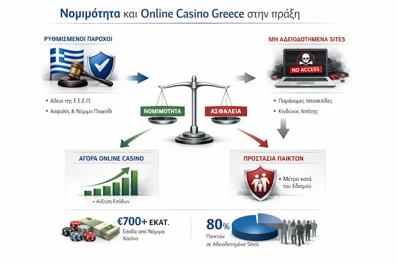 Νομιμότητα online casino Greece με white list, domain έλεγχο και άδεια ΕΕΕΠ